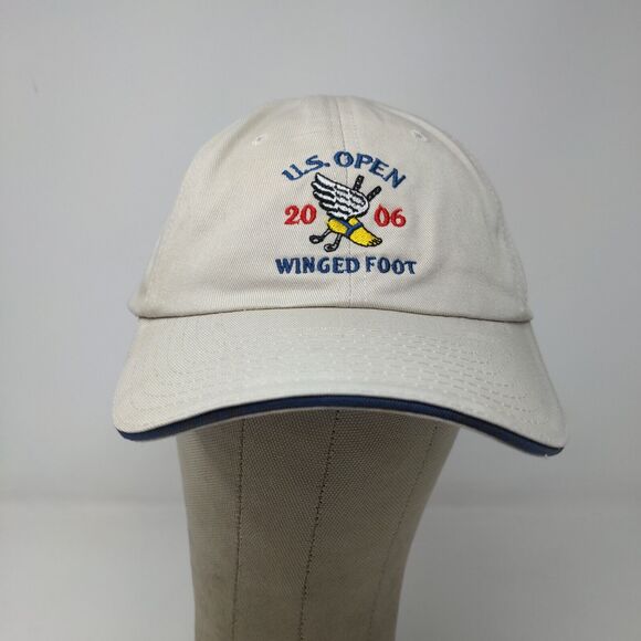 USGA Men's 2006 U.S. Open Winged Foot Slideback Hat Tan Adjustable Embroidered - Picture 2 of 13
